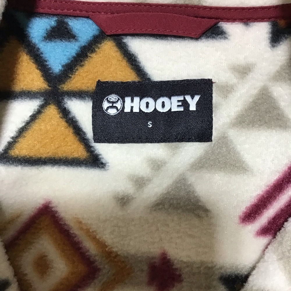 Hooey Youth Burgundy Aztec Pattern Fleece Jacket - Picture 7 of 13